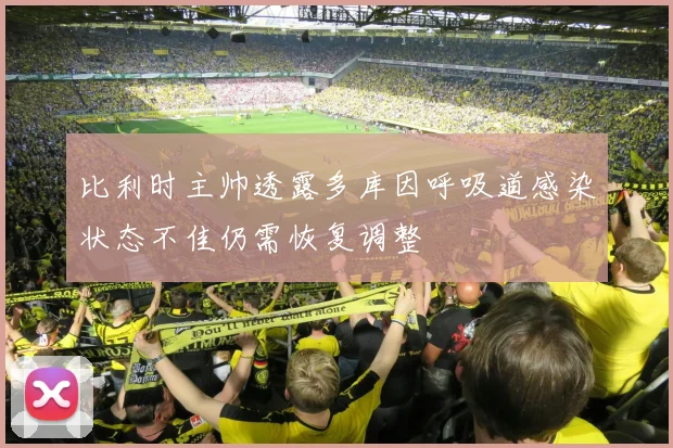 比利时主帅透露多库因呼吸道感染状态不佳仍需恢复调整